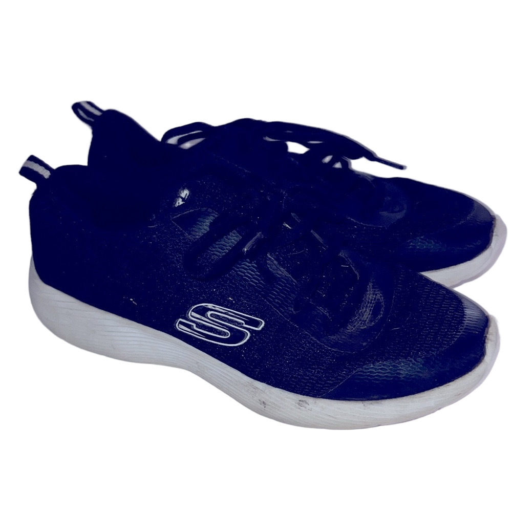 Skechers Black Sneakers with White Soles, Size 6